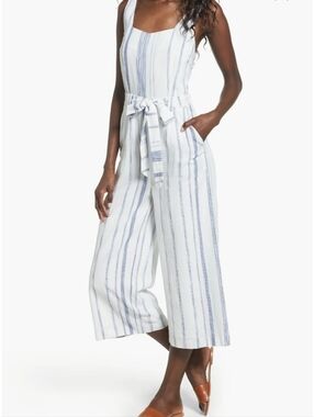 Cotton Striped Jumpsuit